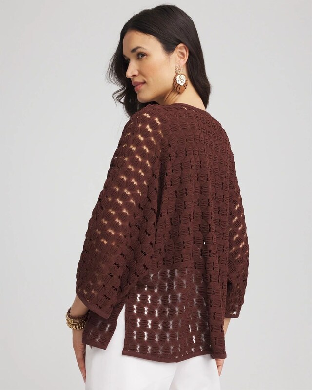 Short Woven Kimono - image 3